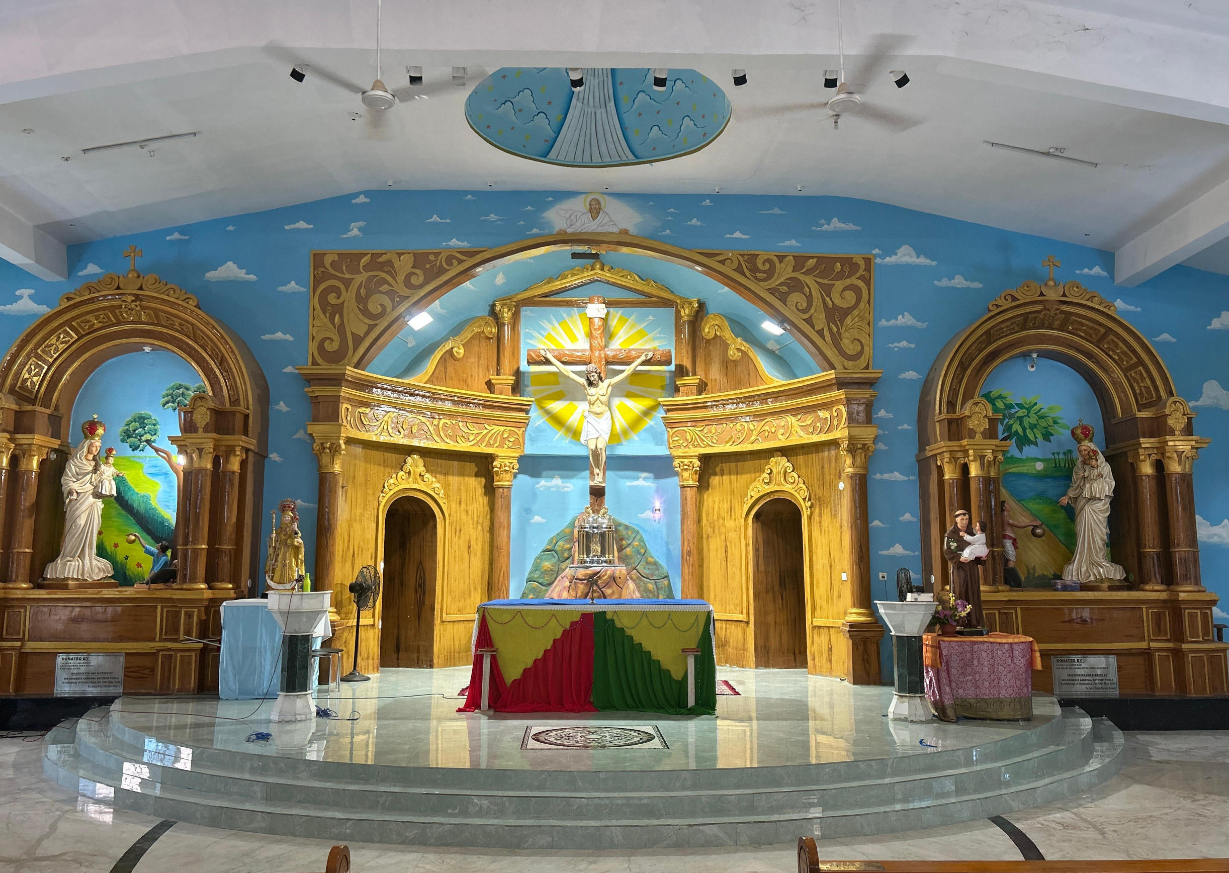 altar of mary help of Christians church santoshnagar